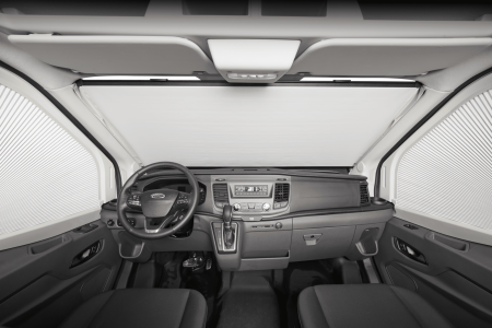 Dometic SP 400 side window darkening for Ford Transit (Ford Transit V363 facelift models available since June 2019).